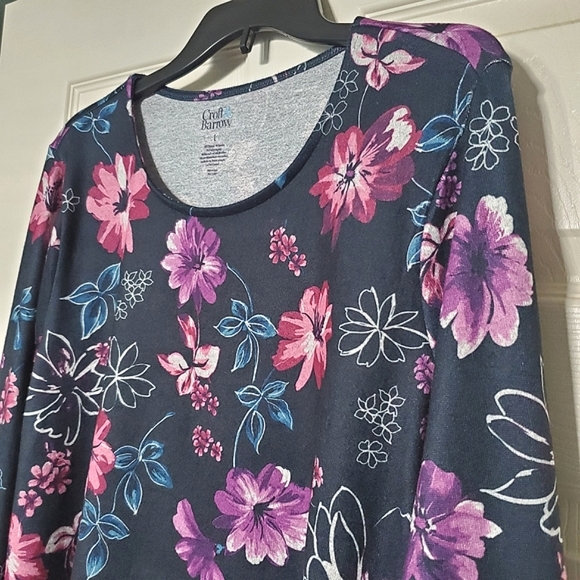 Croft & Barrow Floral Print Knit Top - Picture 4 of 6